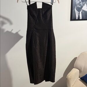 Black Halo Strapless Black Dress